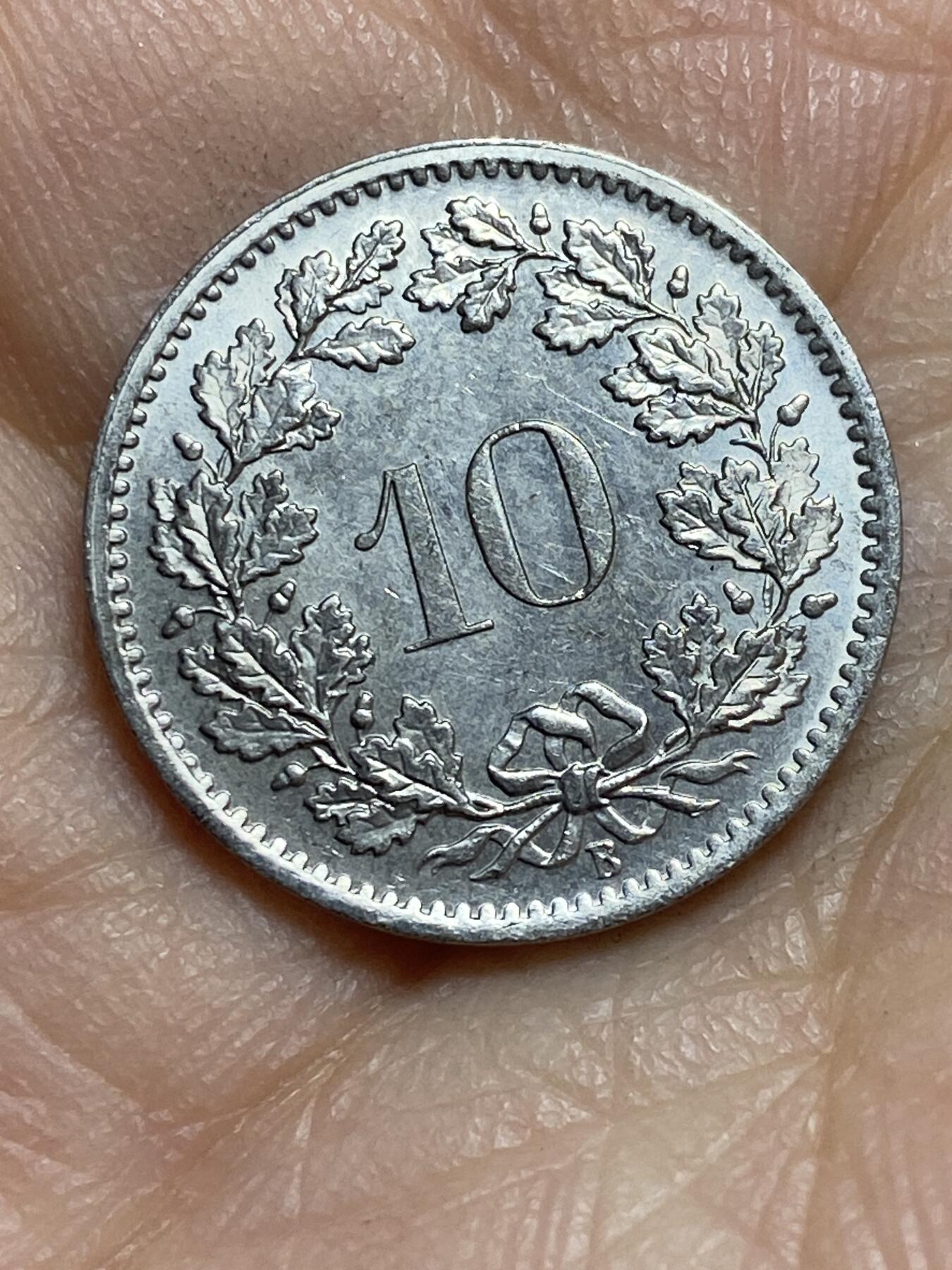 2026年第三场(总第一百七十二场）外国好品散币场(免佣金) 瑞士🇨🇭1969年10拉彭(第二版，B标伯尔尼造)