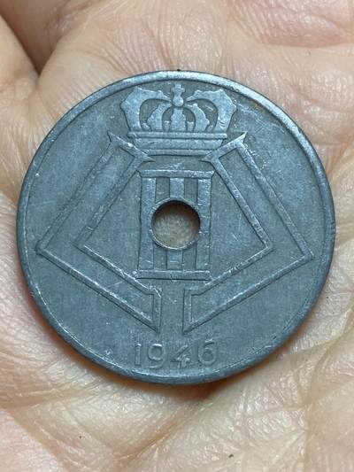 2026年第三场(总第一百七十二场）外国好品散币场(免佣金) - 比利时🇧🇪1946年25分(二战德国占领时期，荷语–法语版)