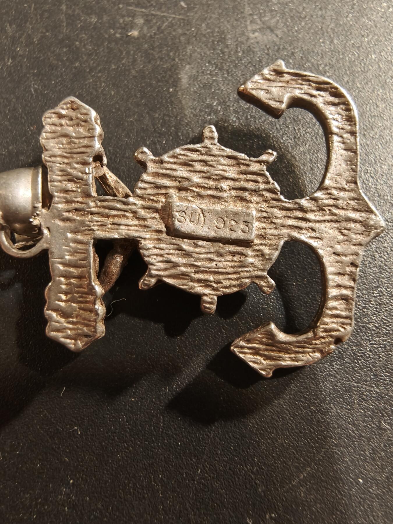 老王徽章第174期 美国海军军用十字架    925银    3.8g