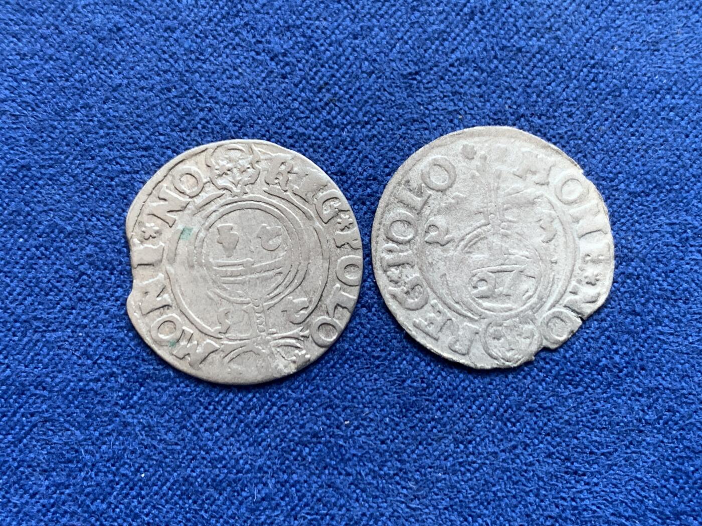 《竞宝斋》第454场 周日，周一 2场连拍 （全场包邮，欢迎送拍） 两枚一组 波兰-立陶宛联邦1/24泰勒打制银币