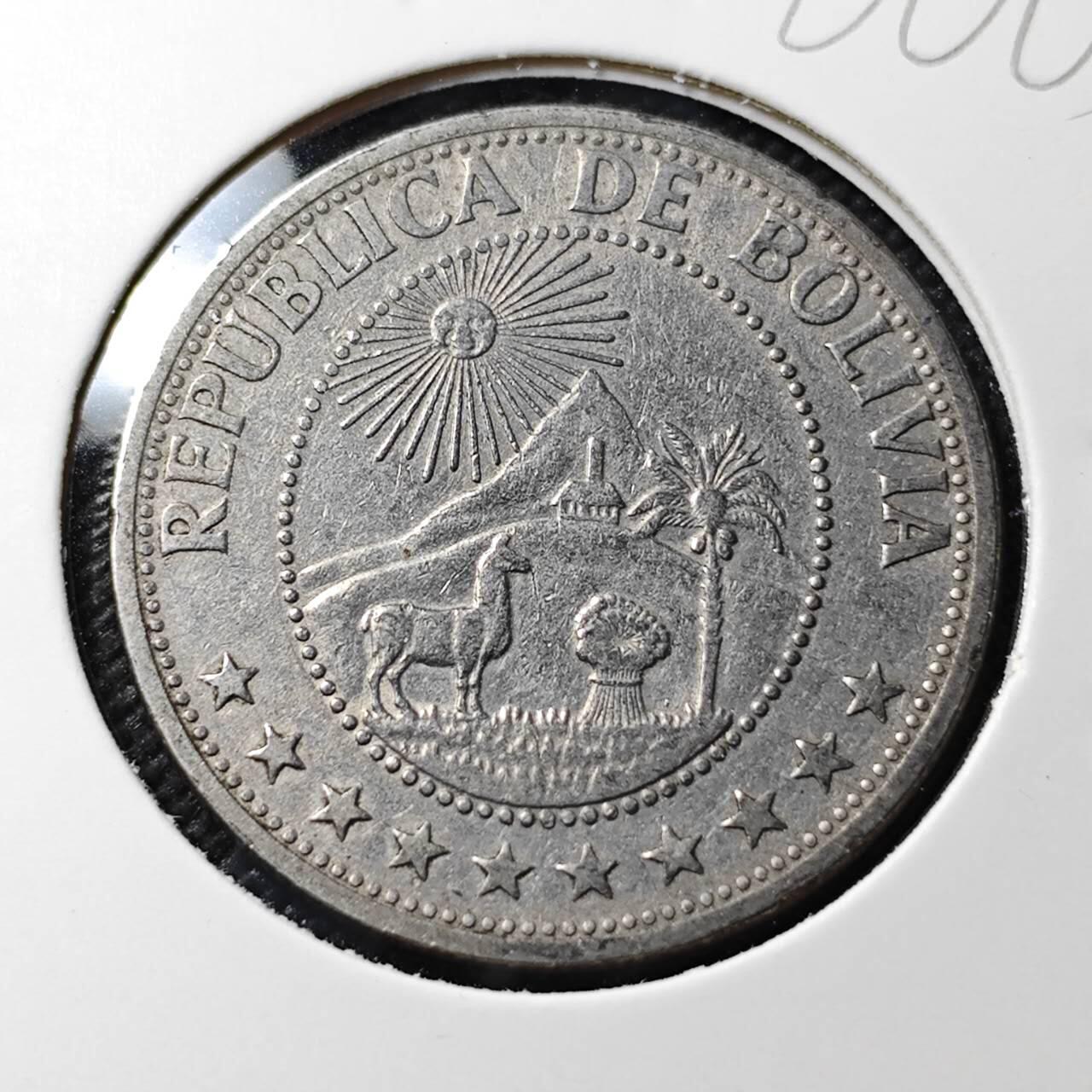 KK钱币收藏小铺  第386期  2月预留时间 周末发货  1968玻利维亚1比索