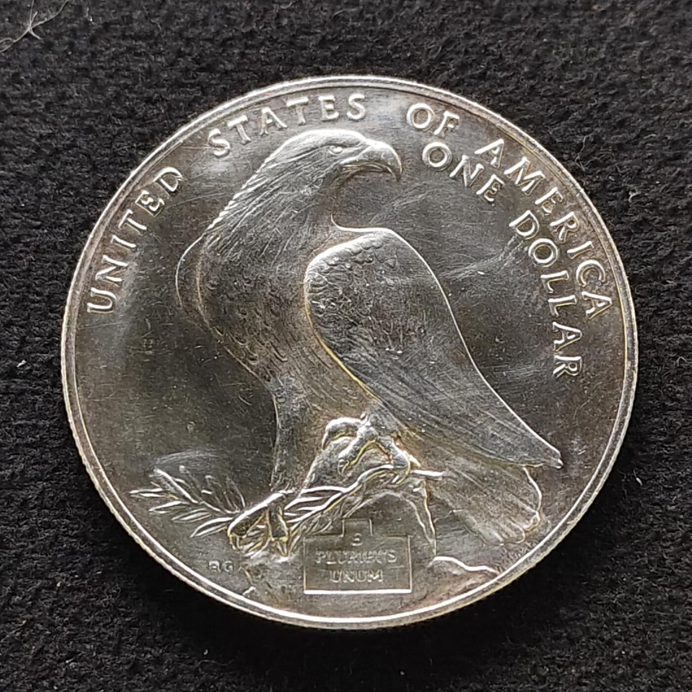 【全场包邮】纯粹捡漏拍493场 美国1984年1元洛杉矶奥运会纪念银币【38.1毫米26.73克，纯银价约433元（按18元银价折算）】