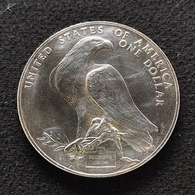 【全场包邮】纯粹捡漏拍493场 - 美国1984年1元洛杉矶奥运会纪念银币【38.1毫米26.73克，纯银价约433元（按18元银价折算）】