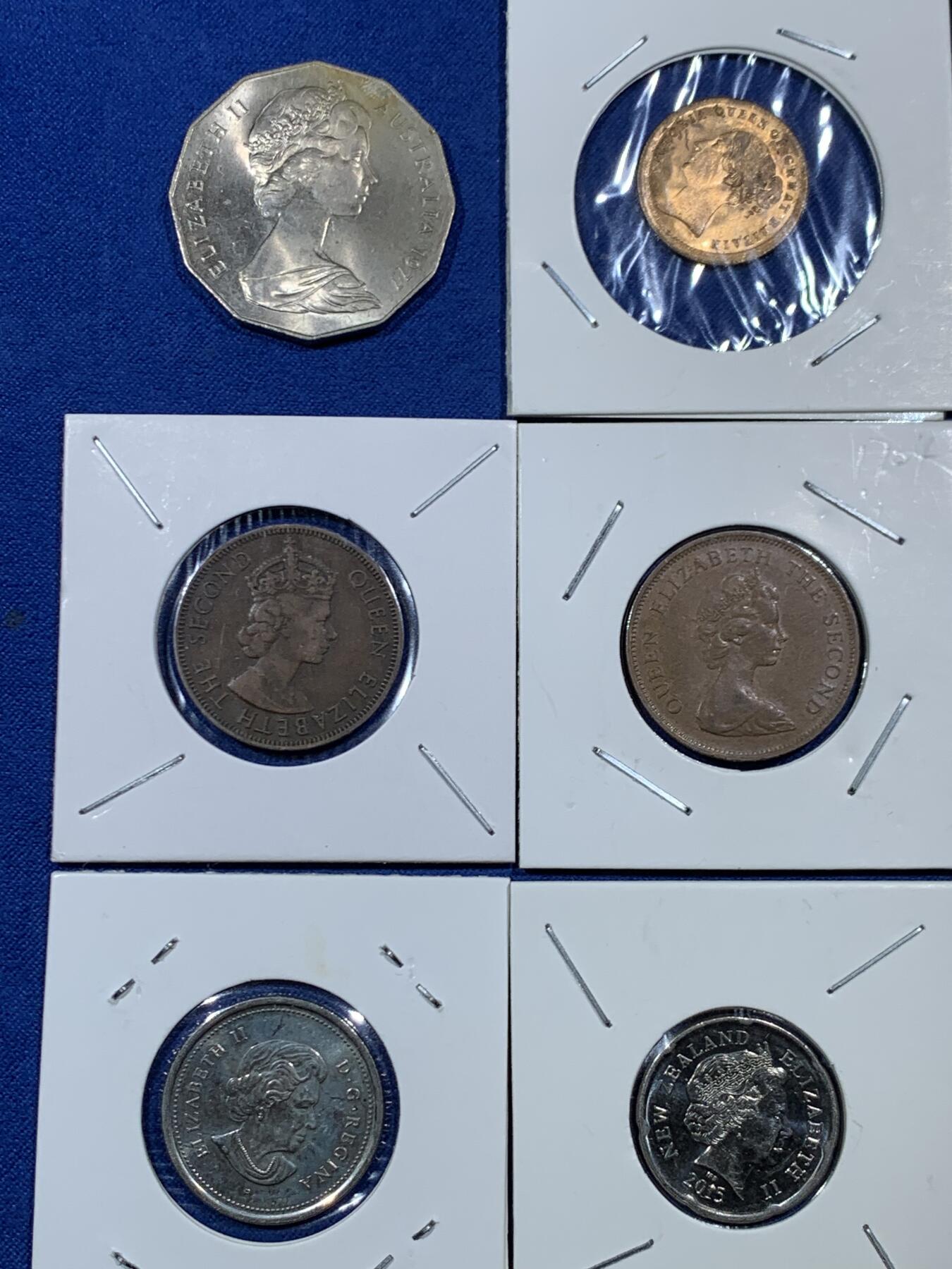 《竞宝斋》第454场 周日，周一 2场连拍 （全场包邮，欢迎送拍） 九枚一组 英属地区钱币