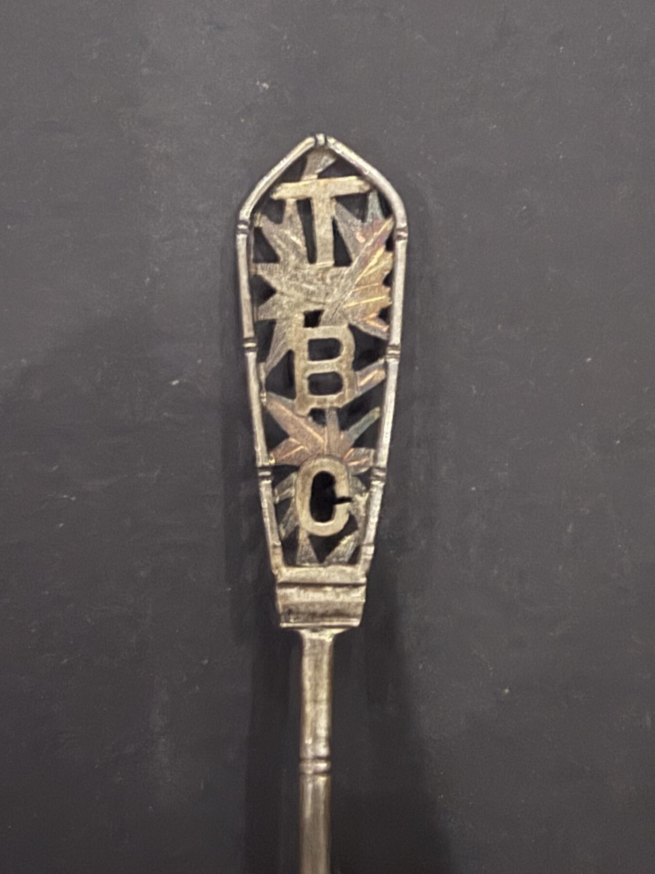 海外回流精品（欧美专场） 欧洲回流清代纯银勺子，12.3cm，22.5g，有款，工艺精美。