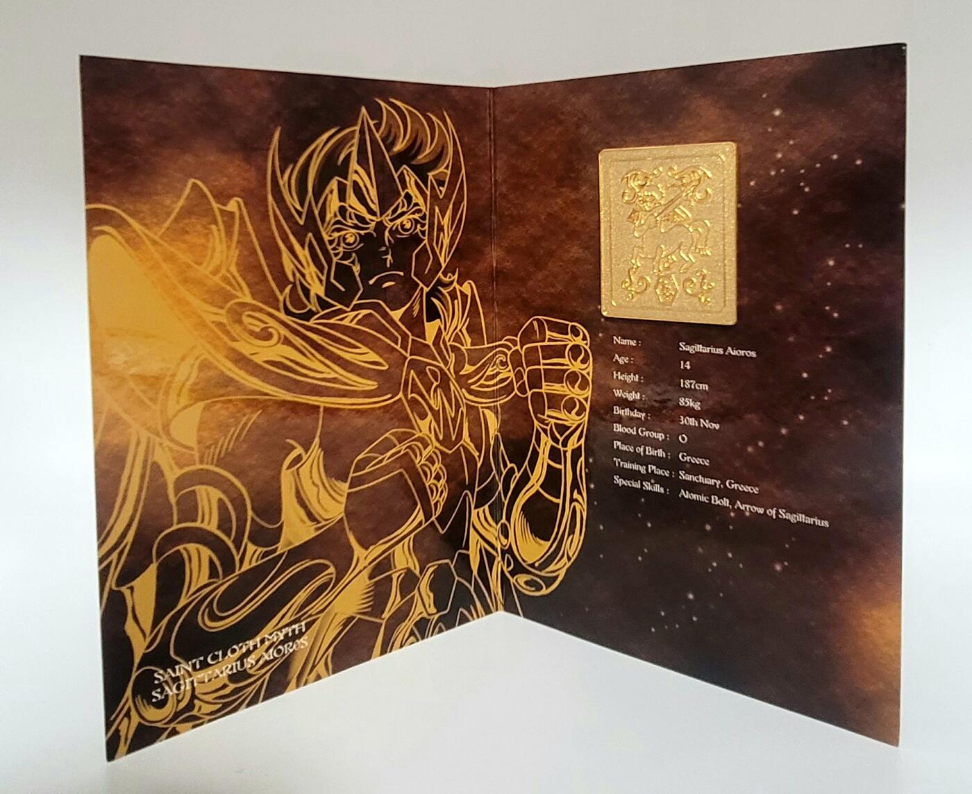 圣斗士十二星座–万代圣衣神话铁牌1.0全套–送稀缺错版–山羊座