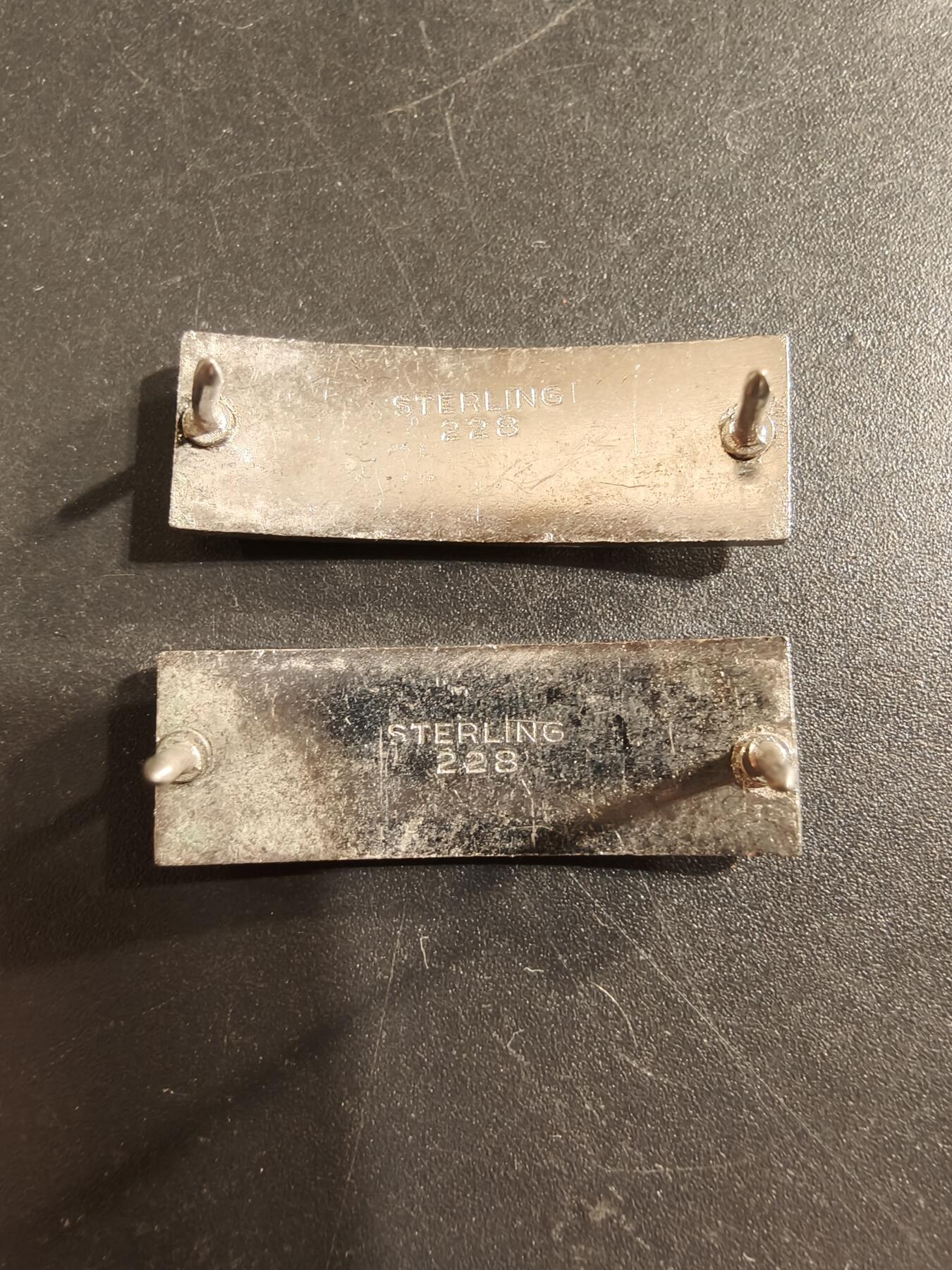 老王徽章第174期 美国陆军中尉军衔一组      925银    9.5g