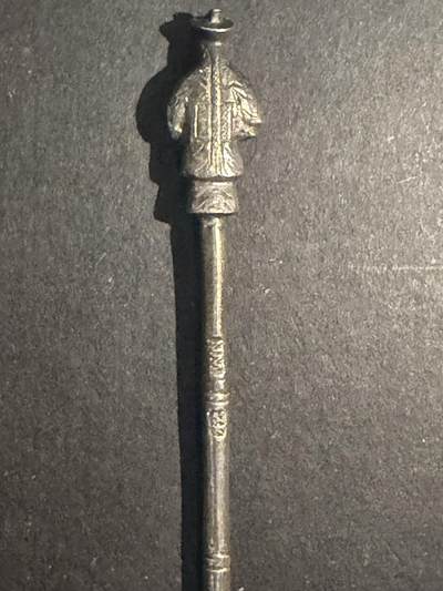 海外回流精品拍卖（五一专场） 欧洲回流清代纯银勺子、水果叉子三把，有款，12.2cm，27.7g。