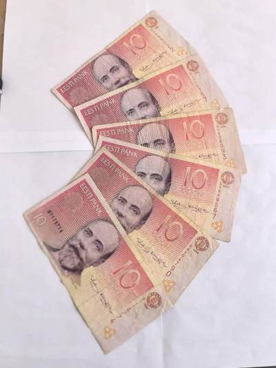 各国外币第107期 无佣金 - 爱沙尼亚10克朗  6张