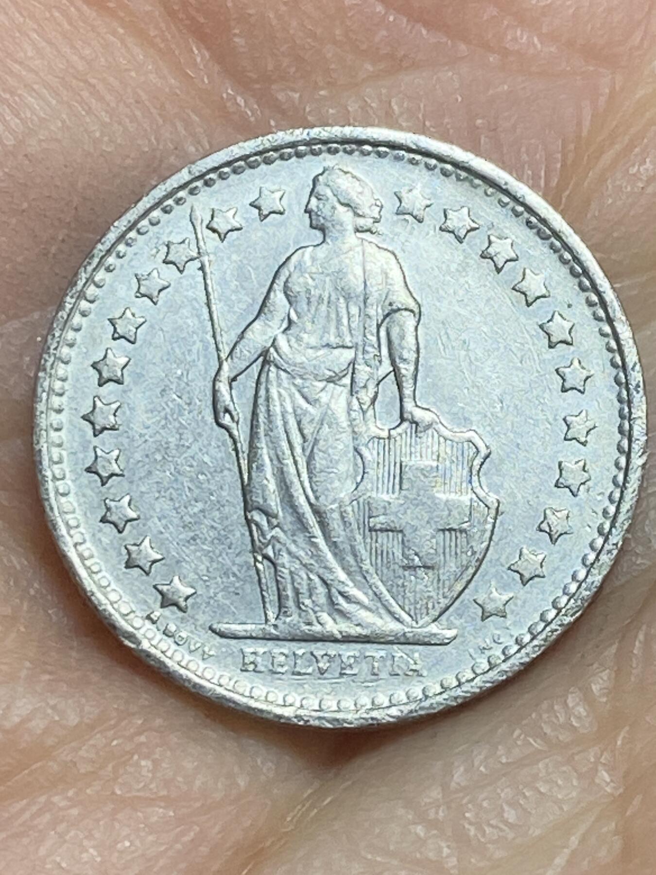 2026年第三场(总第一百七十二场）外国好品散币场(免佣金) 瑞士🇨🇭1973年1/2法郎(第三版，无标版)