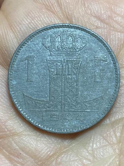 2026年第三场(总第一百七十二场）外国好品散币场(免佣金) - 比利时🇧🇪1944年1法郎(二战德国占领时期，左荷语右法语版)