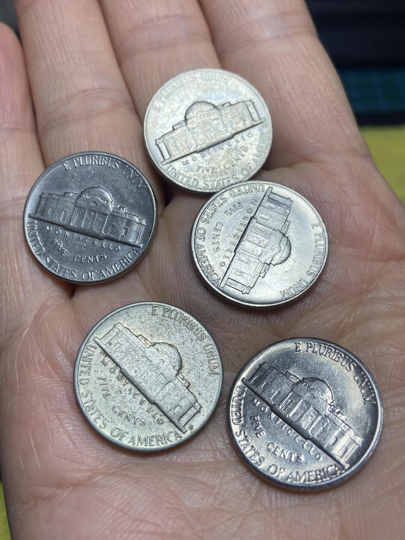 2026年第三场(总第一百七十二场）外国好品散币场(免佣金) 美国🇺🇸5分5枚：1963年86年79年70年