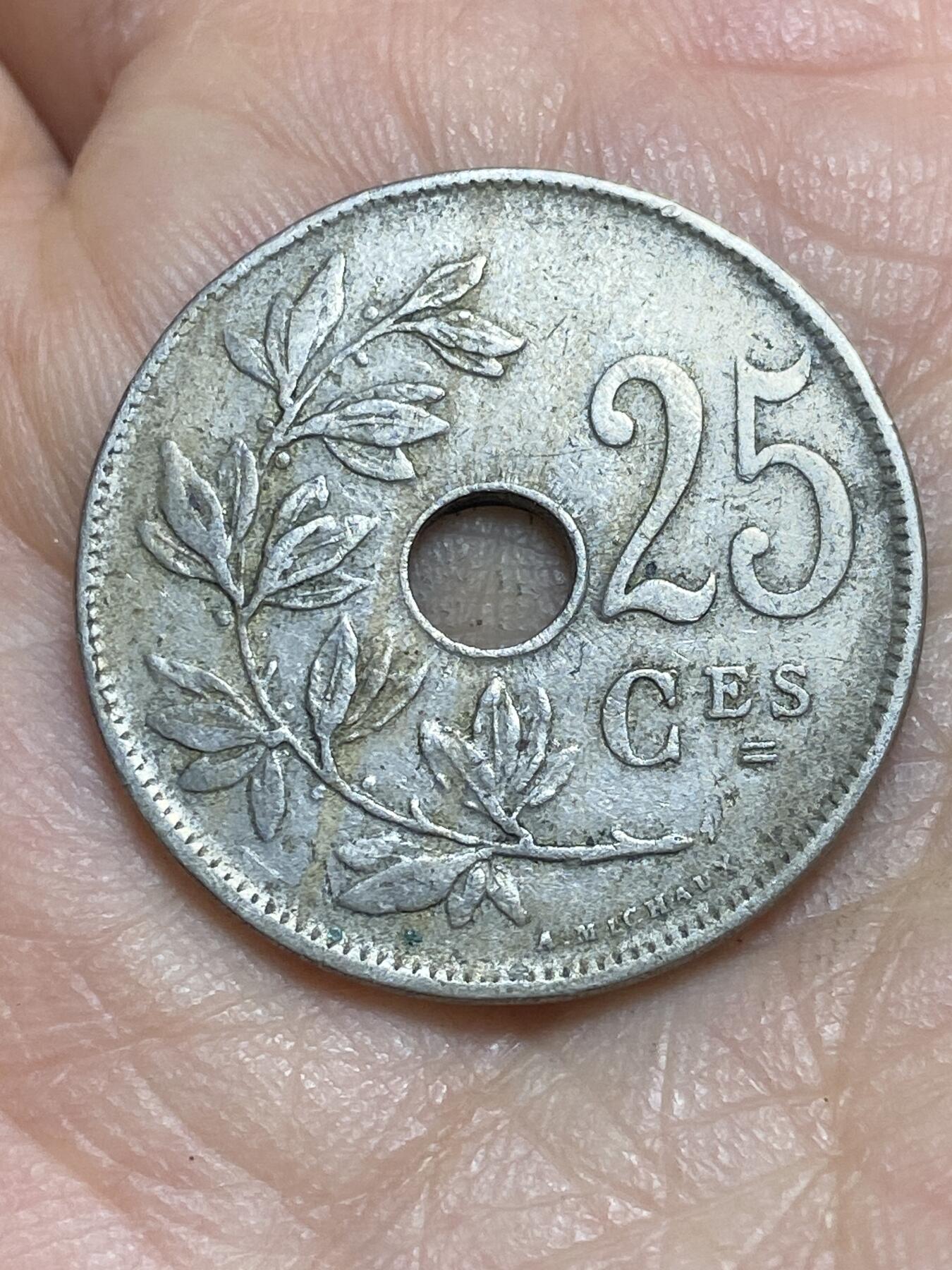 2026年第三场(总第一百七十二场）外国好品散币场(免佣金) 比利时🇧🇪1922年25分(阿尔贝一世时期，法语版)