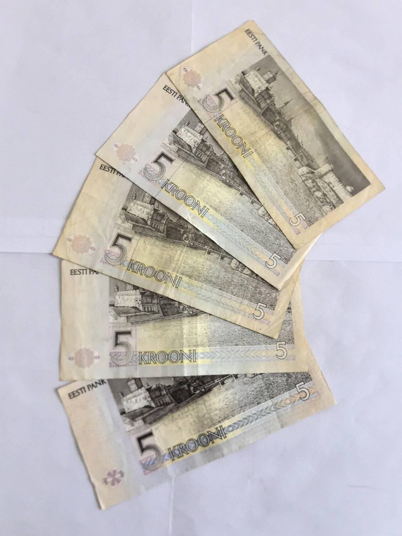 各国外币第107期 无佣金 爱沙尼亚5克朗  5张