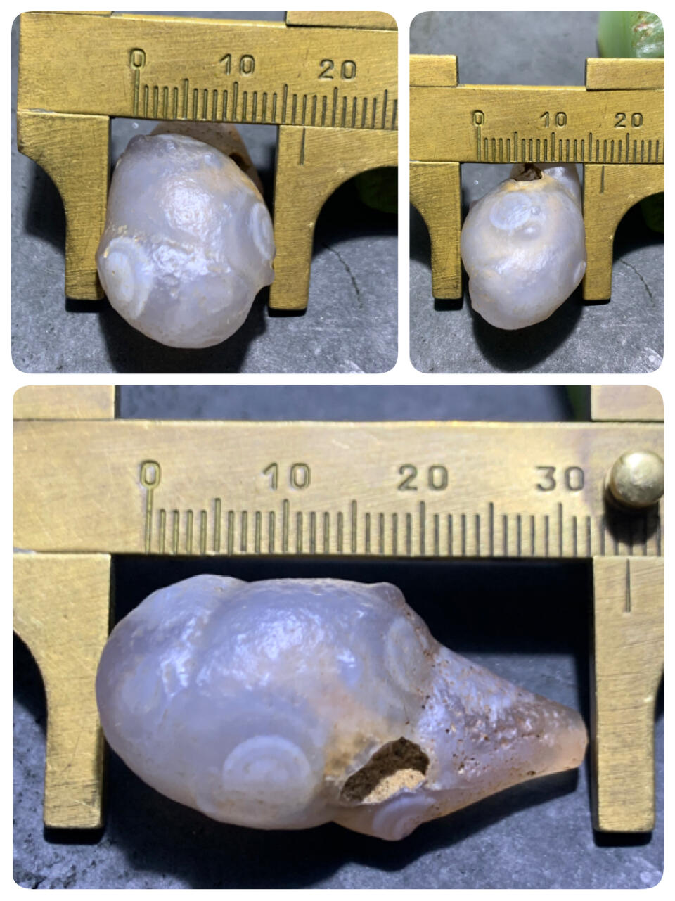 放福利！精美罕见天然孔洞戈壁阿拉善天眼纹玛瑙原石一颗，