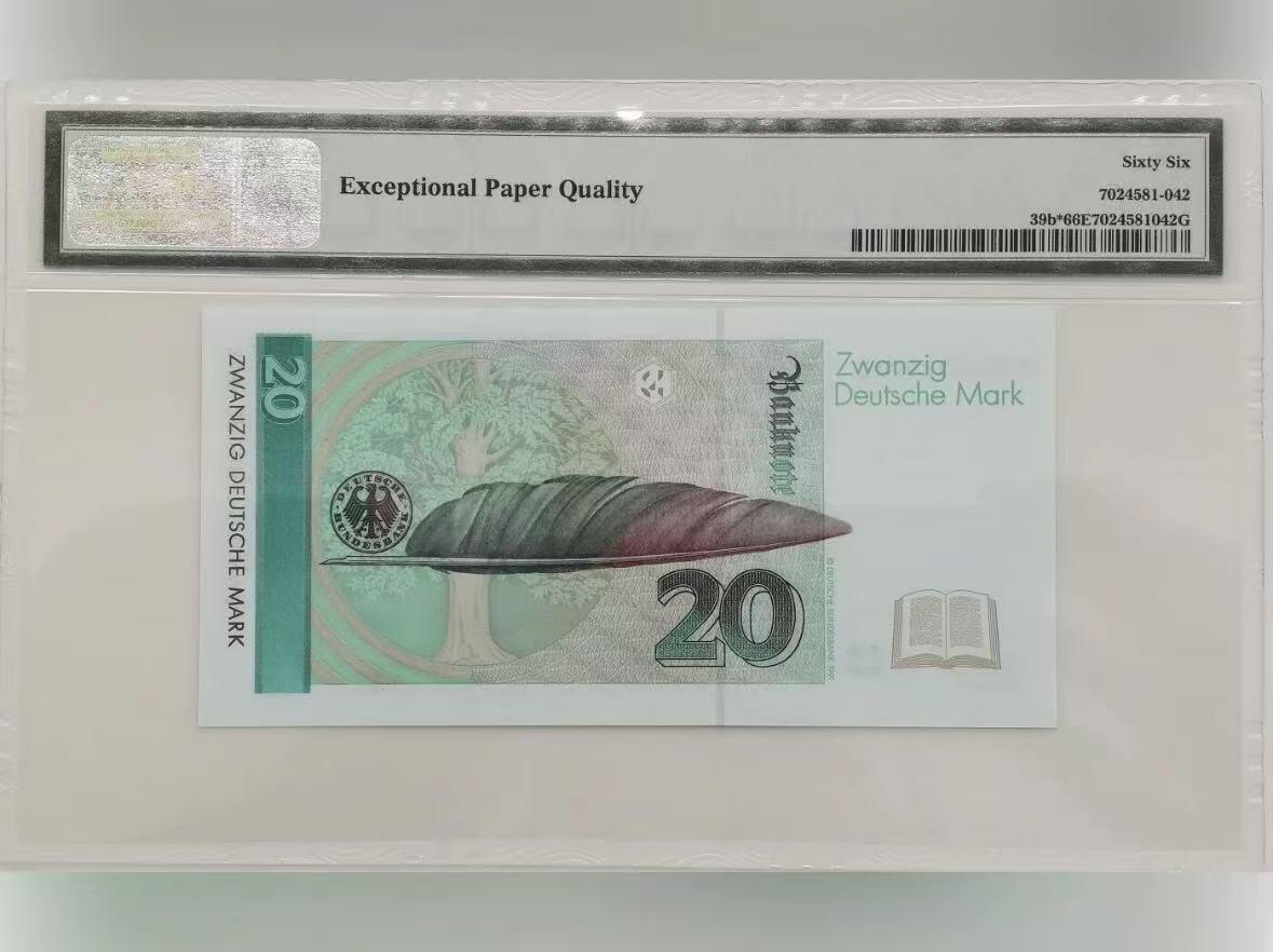 【礼羽收藏】🌏世界钱币拍卖第118期 德国 1993年20马克 补号 PMG66EPQ 末版