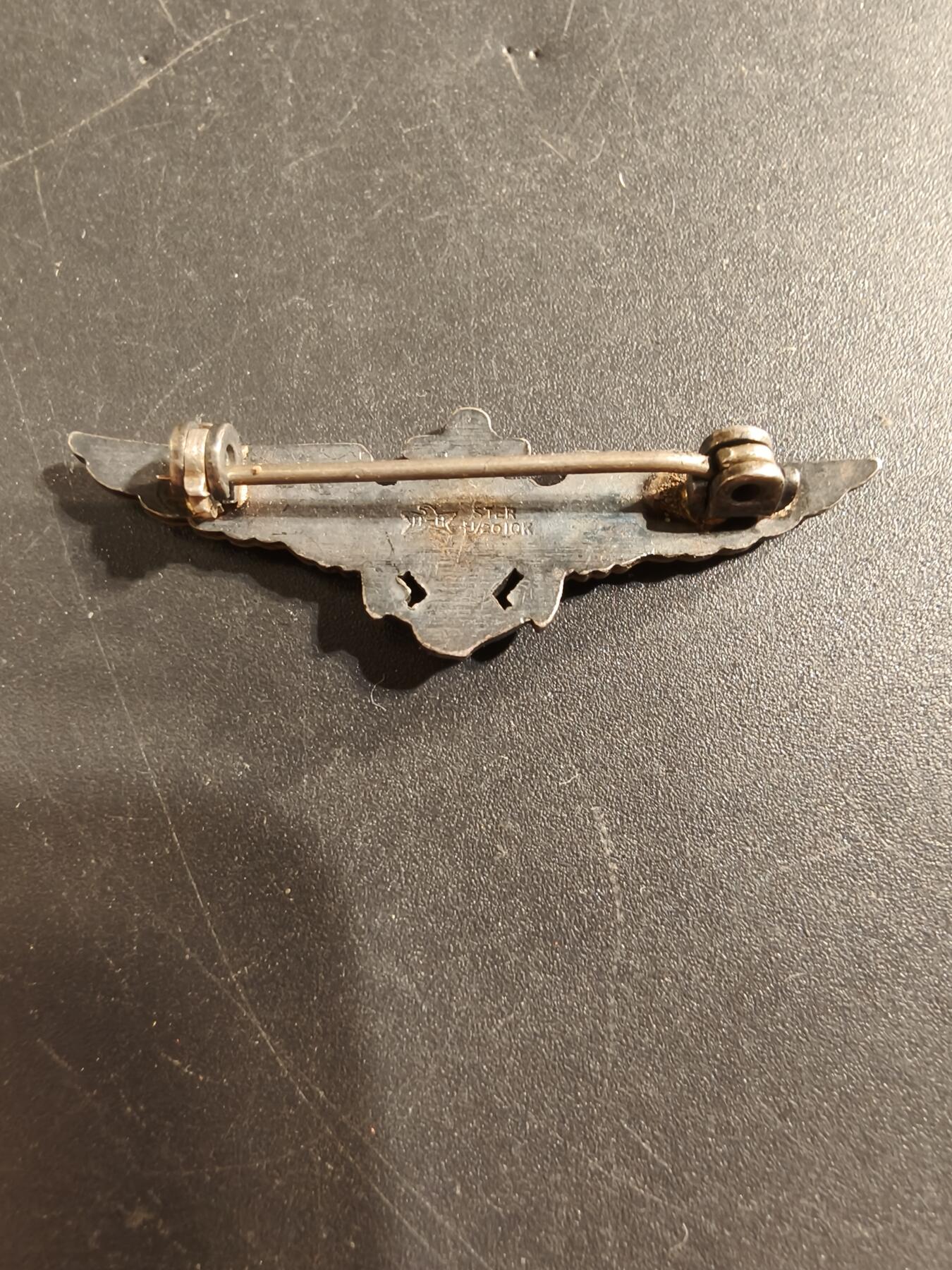 老王徽章第174期 美国二战海军航空兵飞行员技能章    925银包10k金   二战时期横针版    1.75英寸