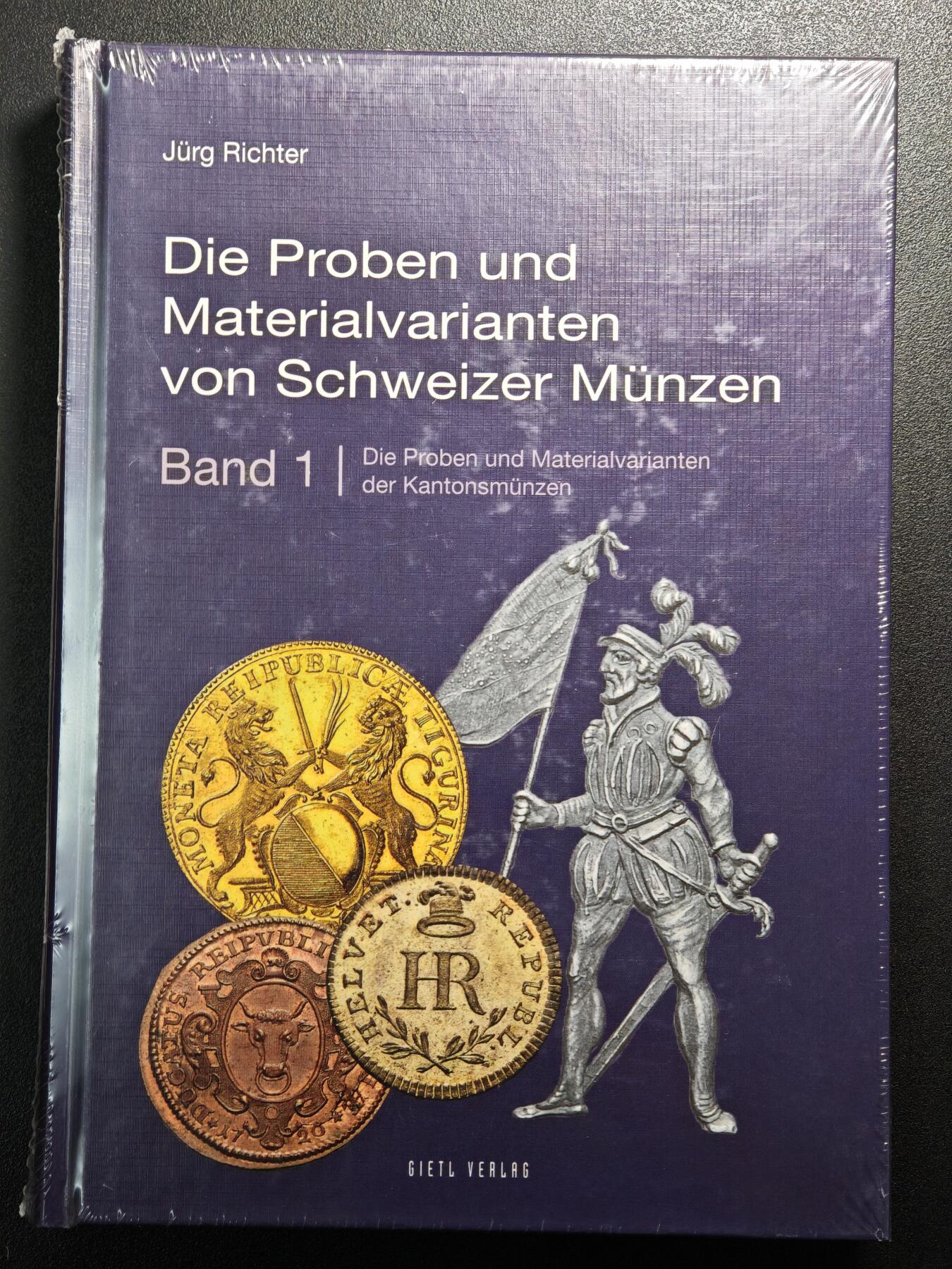 【德藏】世界币章拍卖第160期 全新塑封 瑞士样币目录 第一册 硬壳精装 全书约：336页