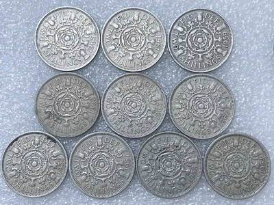 第一海外回流一元起拍收藏 散集专场  第287期 - 英国2先令硬币 10枚