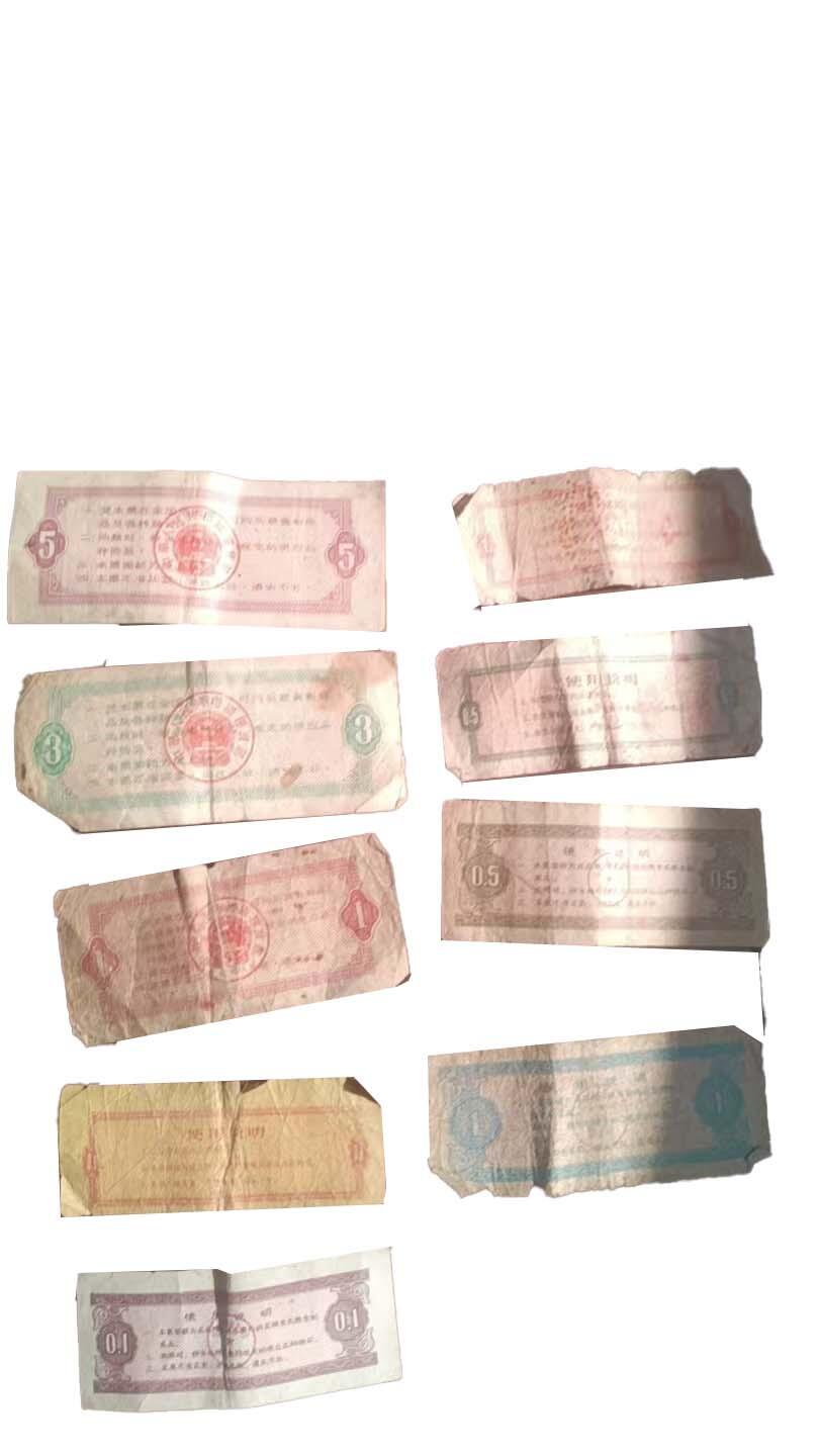 2026春季首场拍卖会 九张粮票（全国通用粮票、地方粮票）