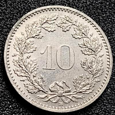 泉币菌-第162场- 新年第五场 精品福利场 - 1987年 瑞士10生丁10分女神 19mm