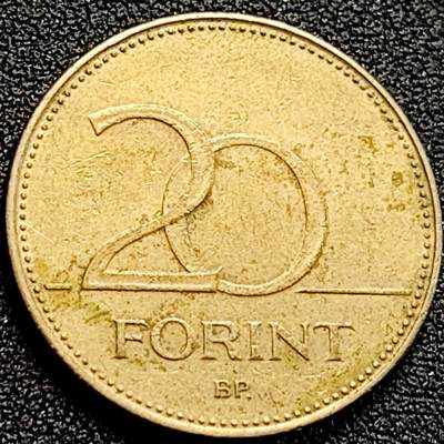 泉币菌-第162场- 新年第五场 精品福利场 - 无叶鸢尾花 匈牙利1994年20福林銅镍锌硬币 26.3毫米 6.9克