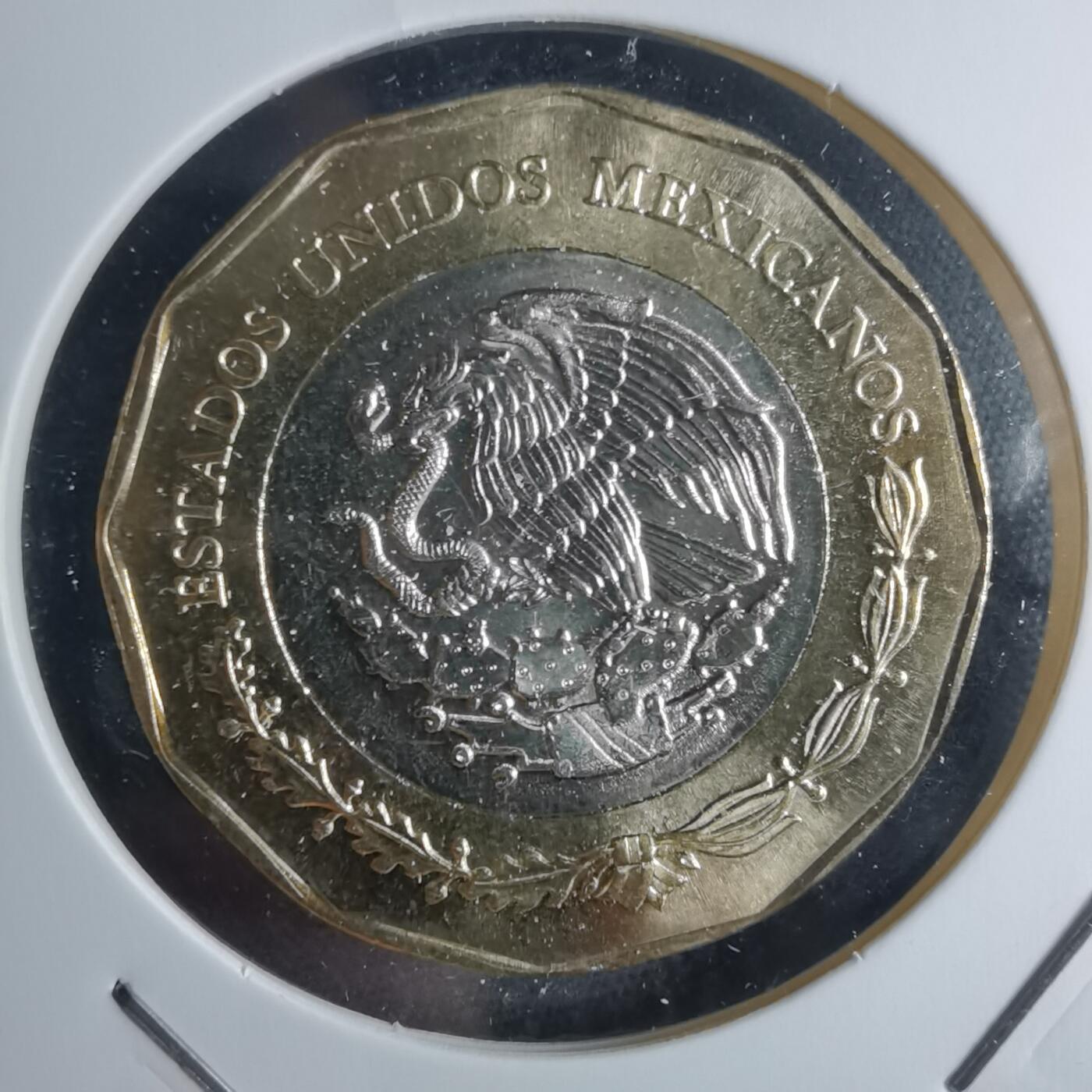 沼泽如烟--第953场 墨西哥2021年20比索纪念币