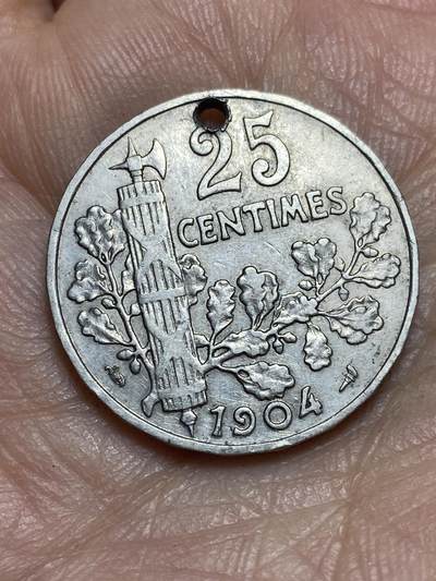 2026年第三场(总第一百七十二场）外国好品散币场(免佣金) - 打孔–法兰西第三共和国1904年25生丁