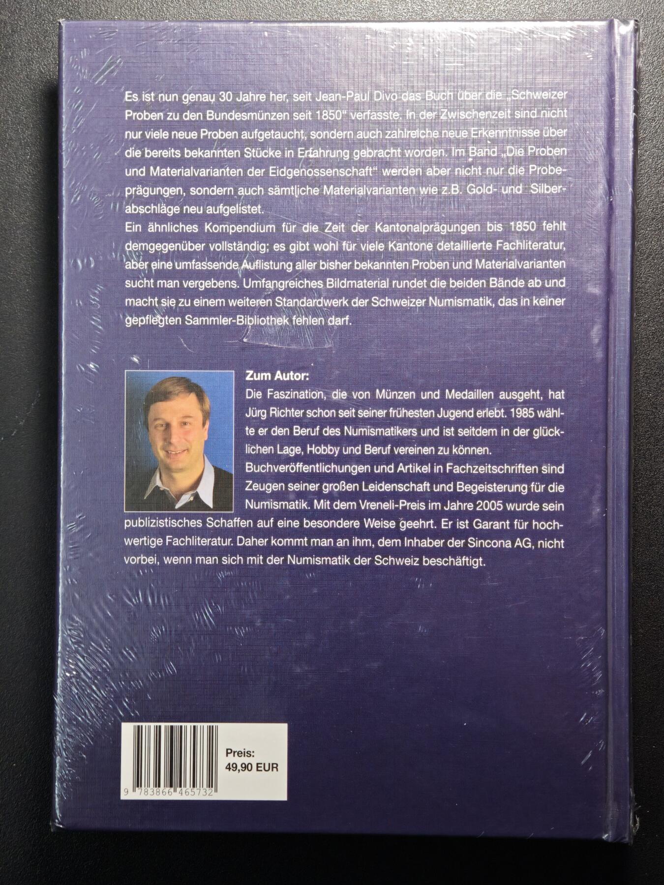 【德藏】世界币章拍卖第160期 全新塑封 瑞士样币目录 第一册 硬壳精装 全书约：336页