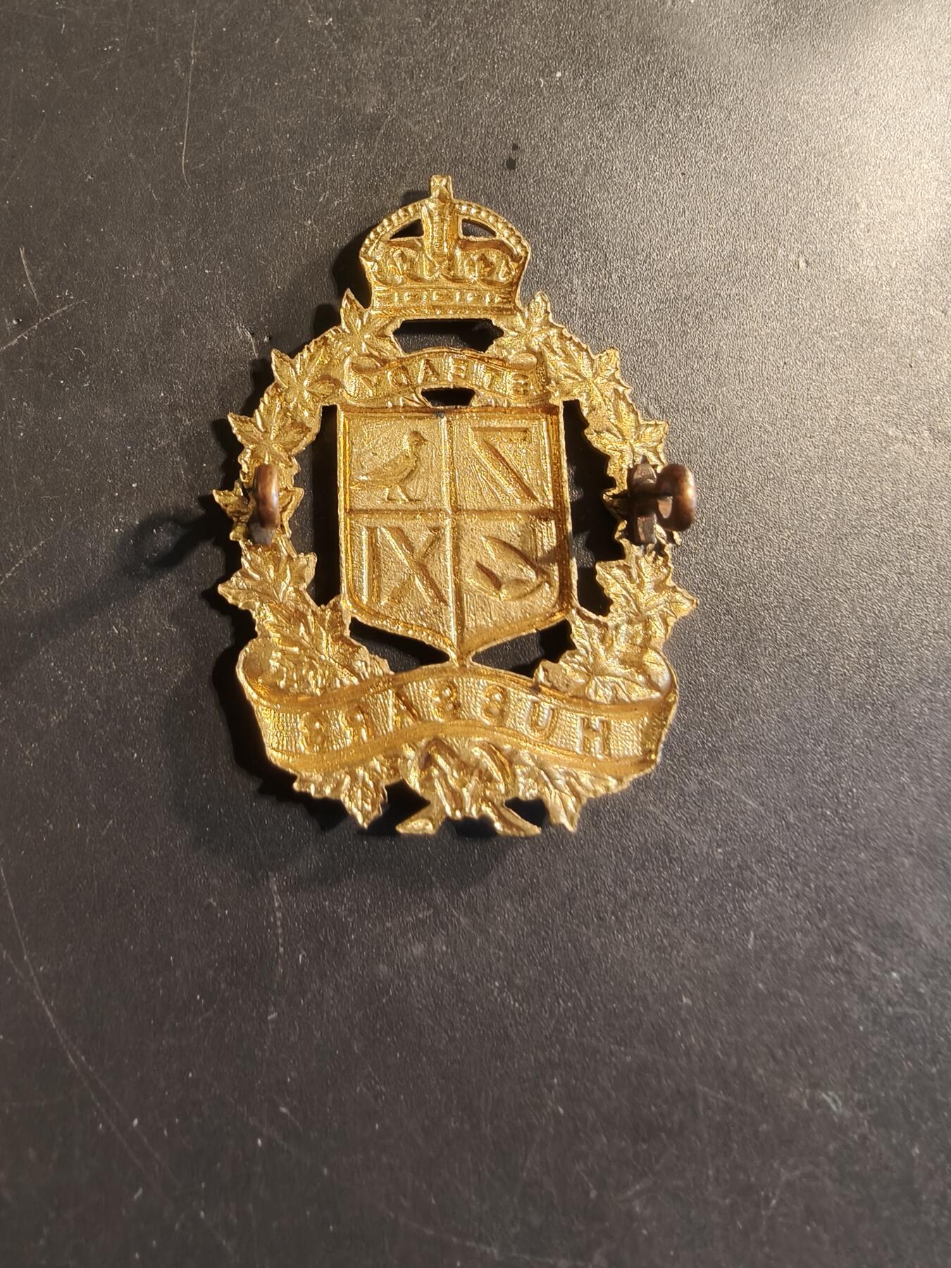 老王徽章第174期 英联邦皇家加拿大第7/11骠骑兵团帽徽     一战时期