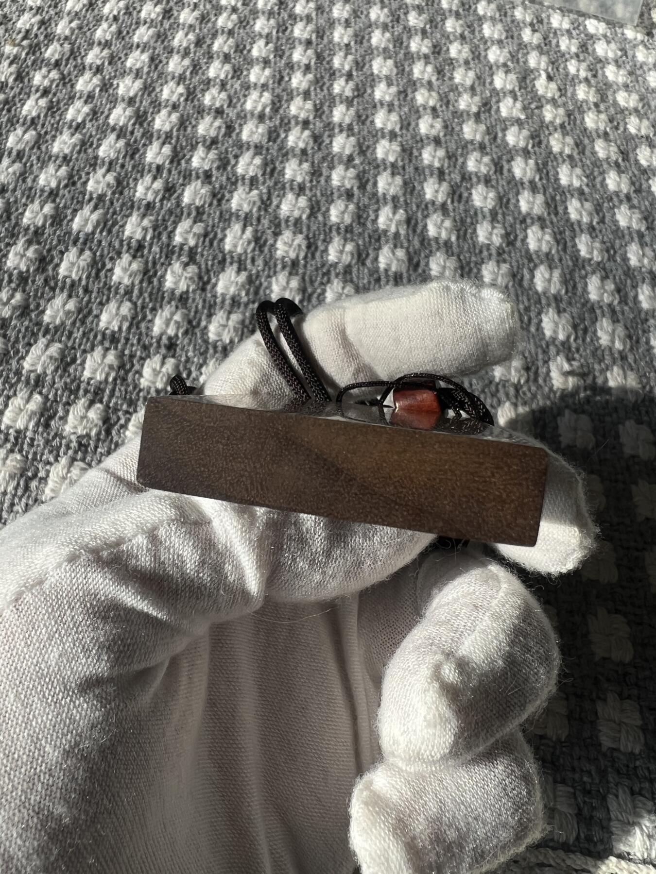 零元拍：502-NO.6金丝楠平安无事牌，香喷喷的小金砖，金光闪闪，60/40/10MM