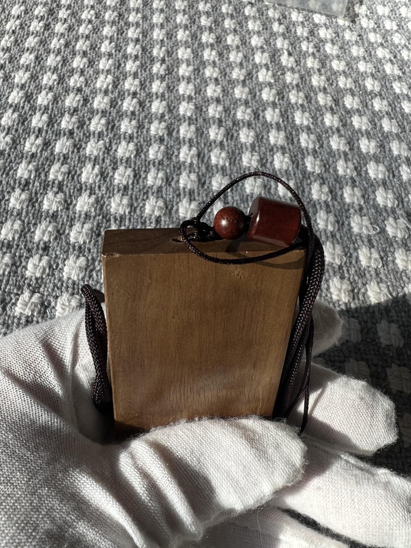 零元拍：502-NO.6金丝楠平安无事牌，香喷喷的小金砖，金光闪闪，60/40/10MM