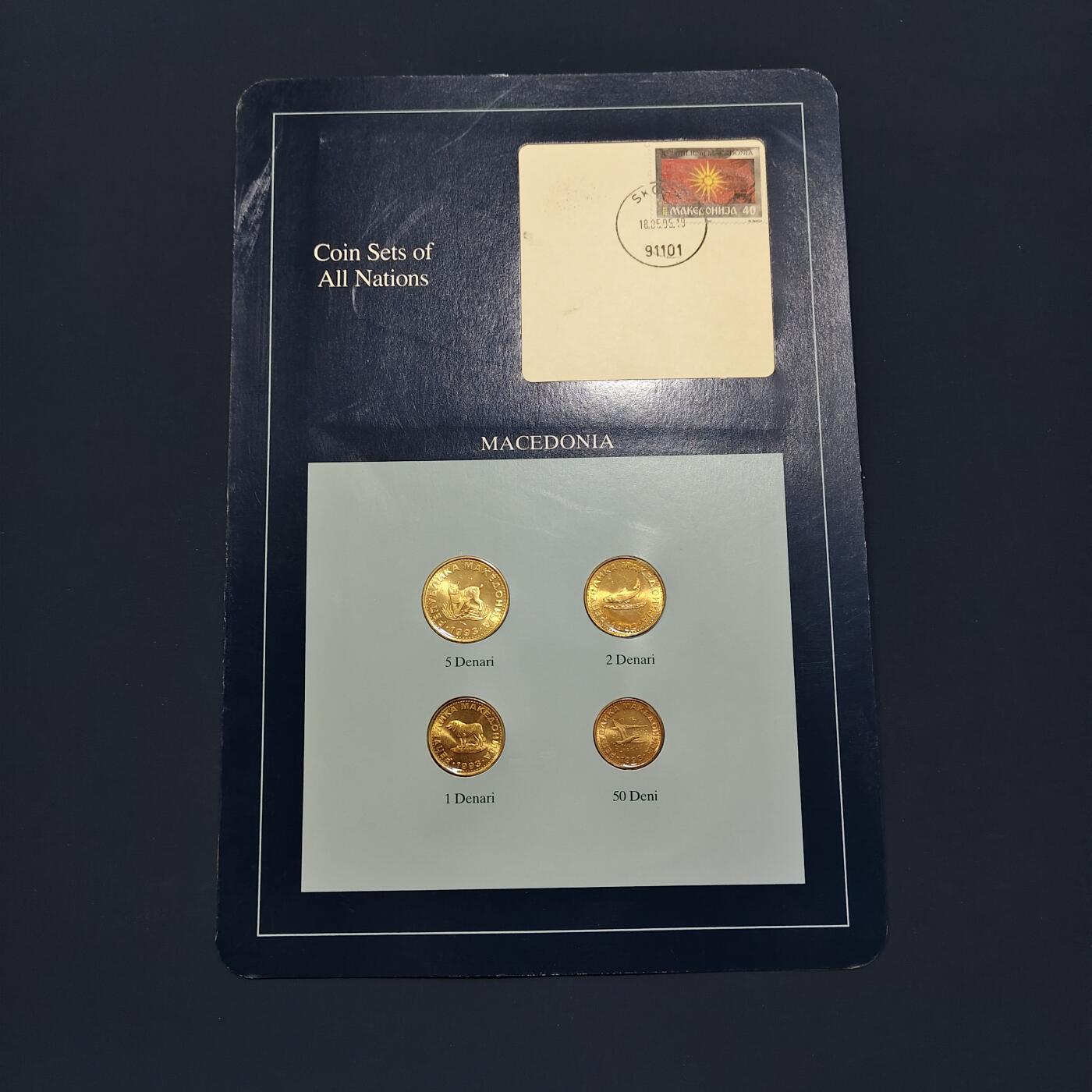 【全场包邮】纯粹捡漏拍492场【封装套币专场】-注意佣金 【富兰克林·世界各国硬币系列邮币卡】马其顿共和国