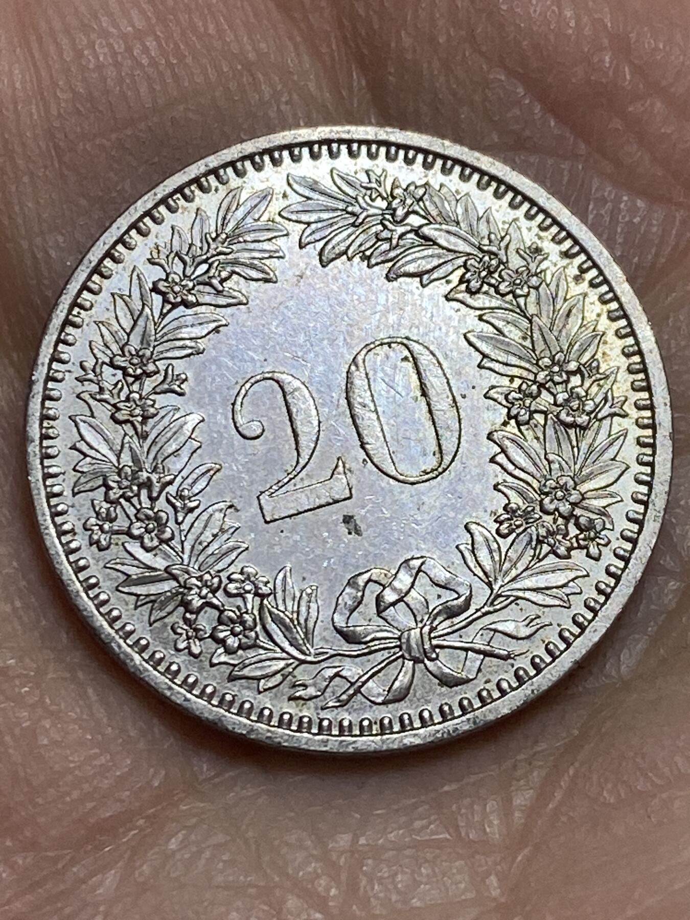 2026年第三场(总第一百七十二场）外国好品散币场(免佣金) 瑞士🇨🇭1985年20拉彭(第三版，无标版)