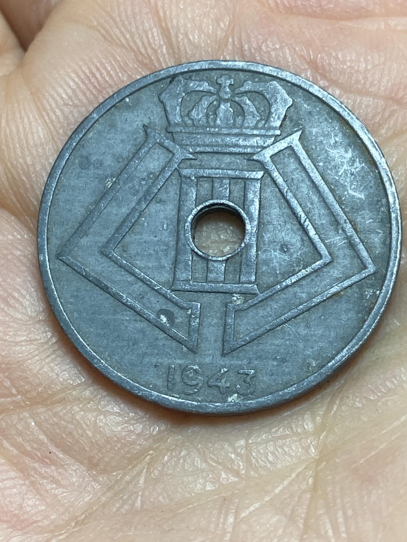 2026年第三场(总第一百七十二场）外国好品散币场(免佣金) 比利时🇧🇪1943年25分(二战德国占领时期，荷语–法语版)