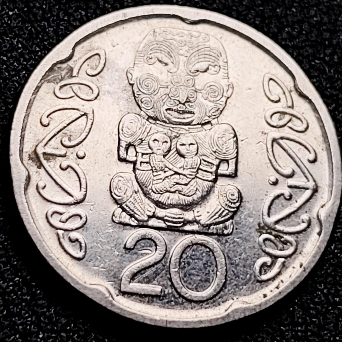 泉币菌-第165场-新年第八场 精品福利场 毛利人图腾 新西兰20分硬币 直径21.5MM 2006年