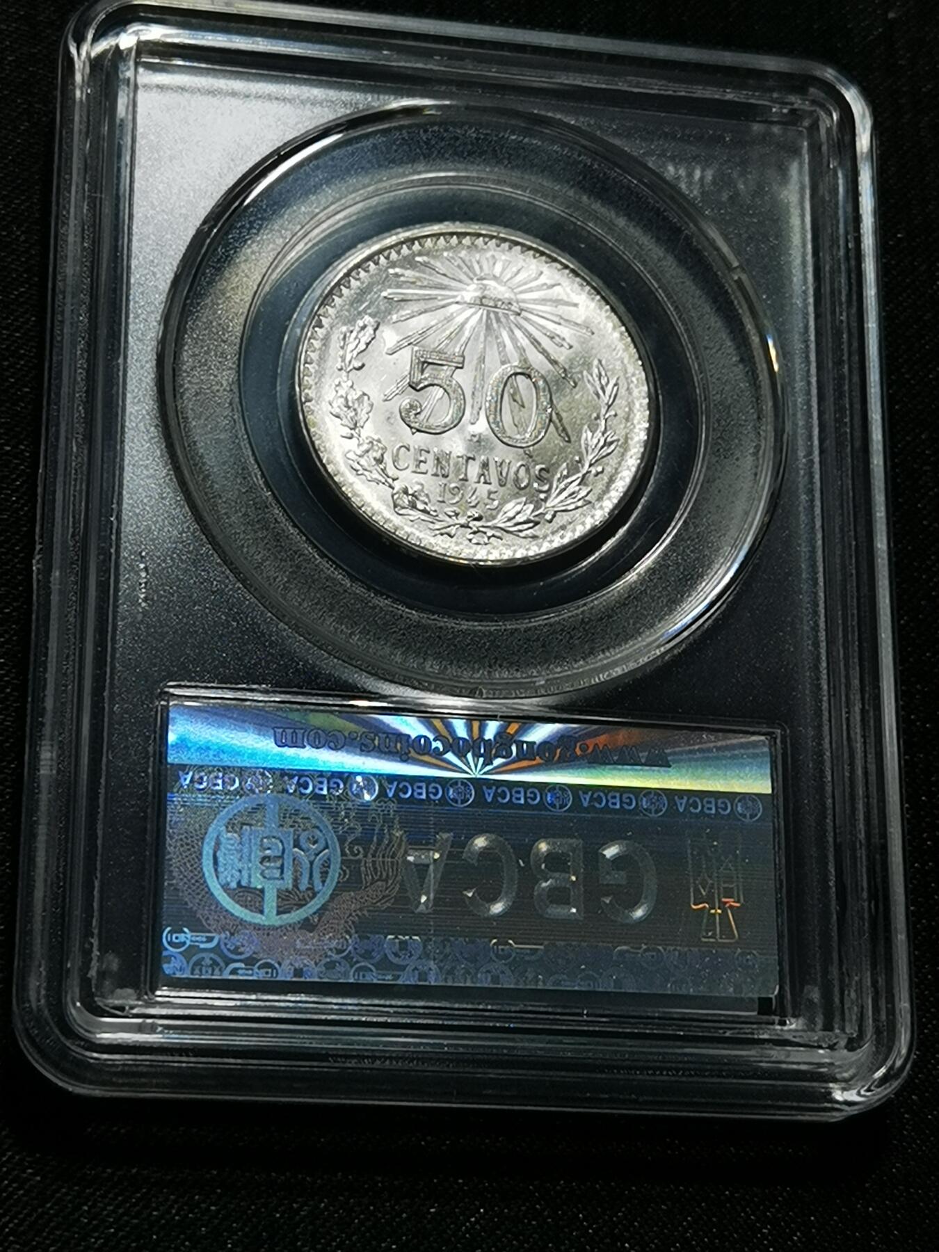 天下钱庄专场欢迎参拍 墨西哥小鹰50分银币