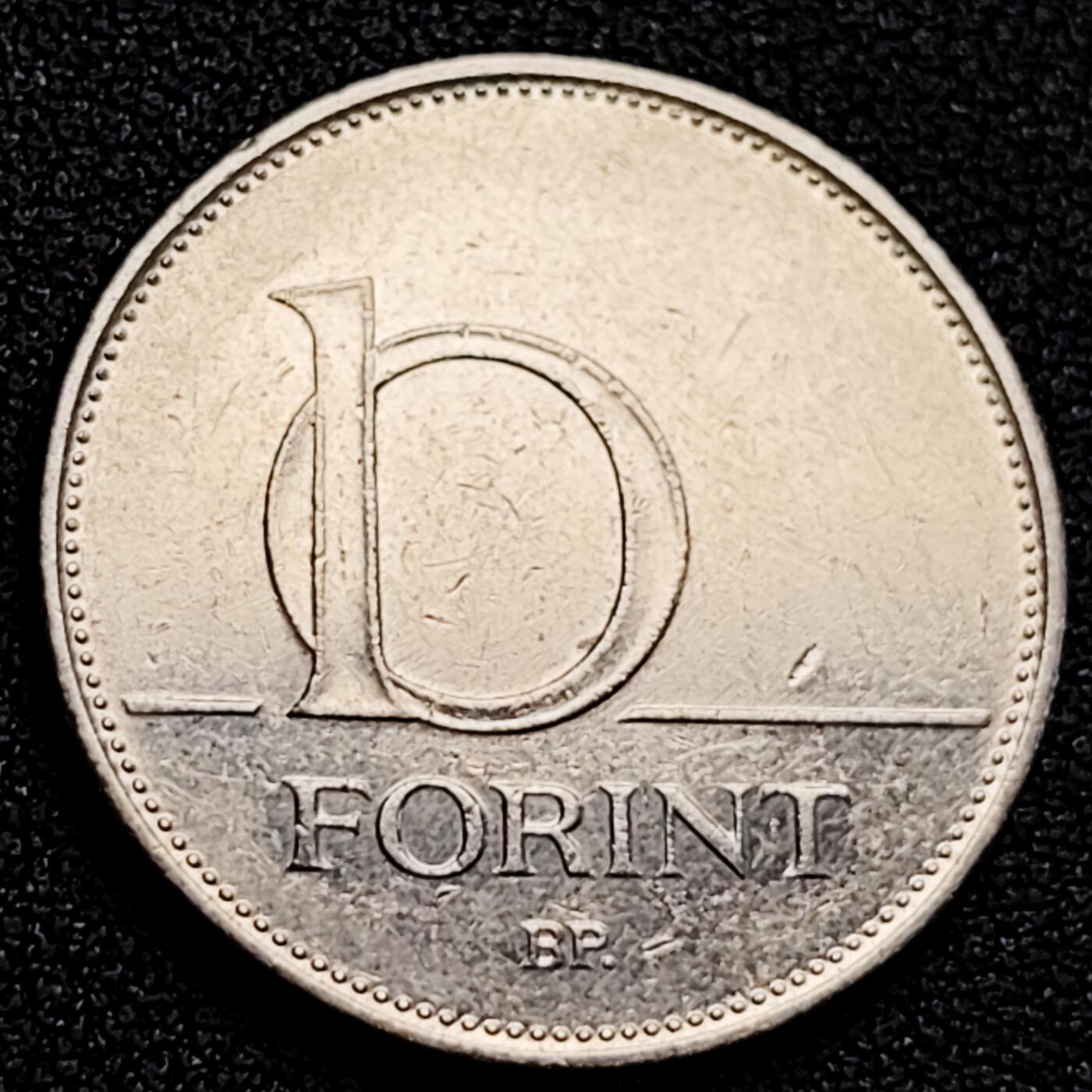 泉币菌-第164场-新年第七场 精品福利场 匈牙利10福林 直径25mm 欧洲币