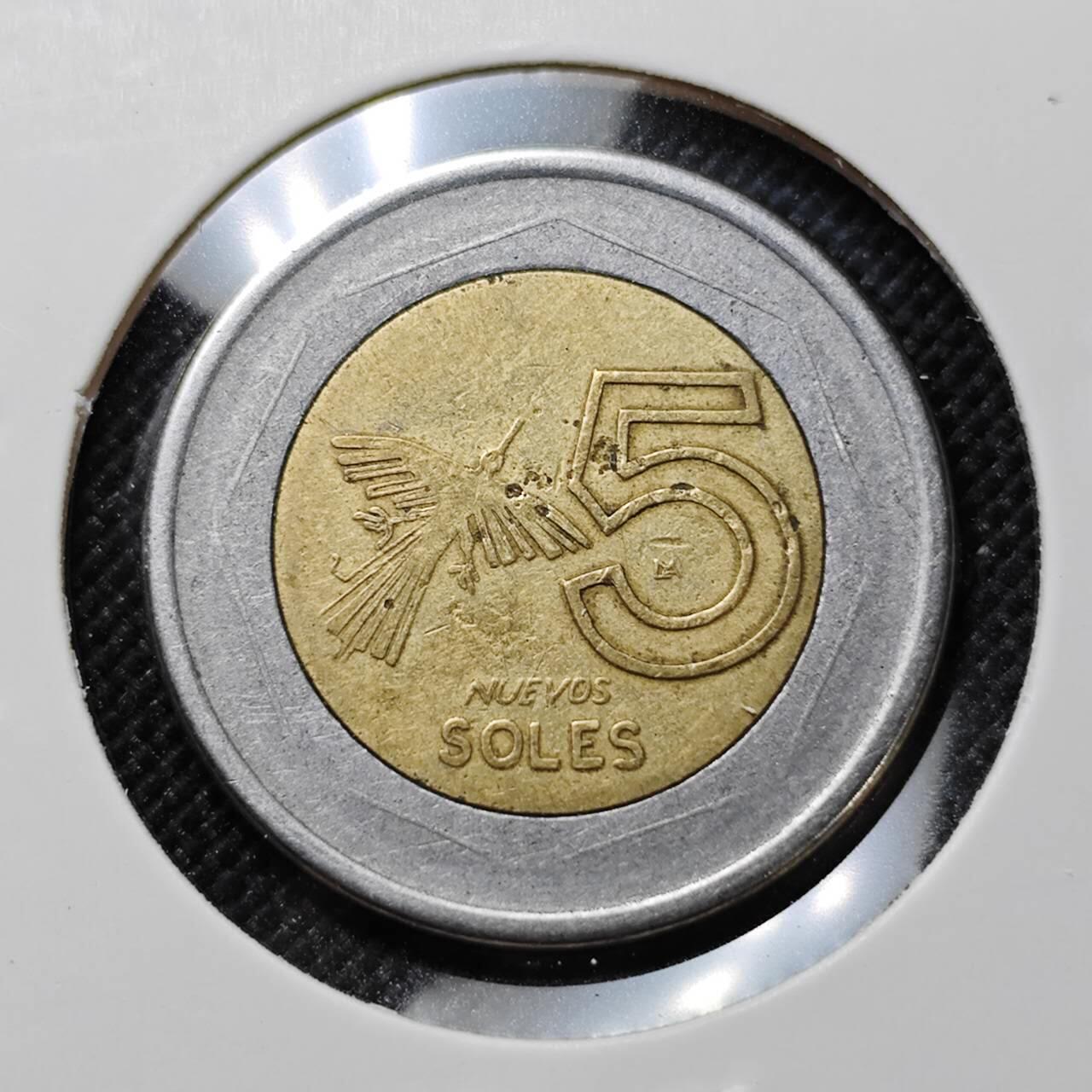 KK钱币收藏小铺  第387期  2月预留时间 周末发货  秘鲁5索尔双色币