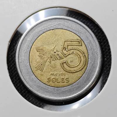 KK钱币收藏小铺  第387期  2月预留时间 周末发货 -  秘鲁5索尔双色币