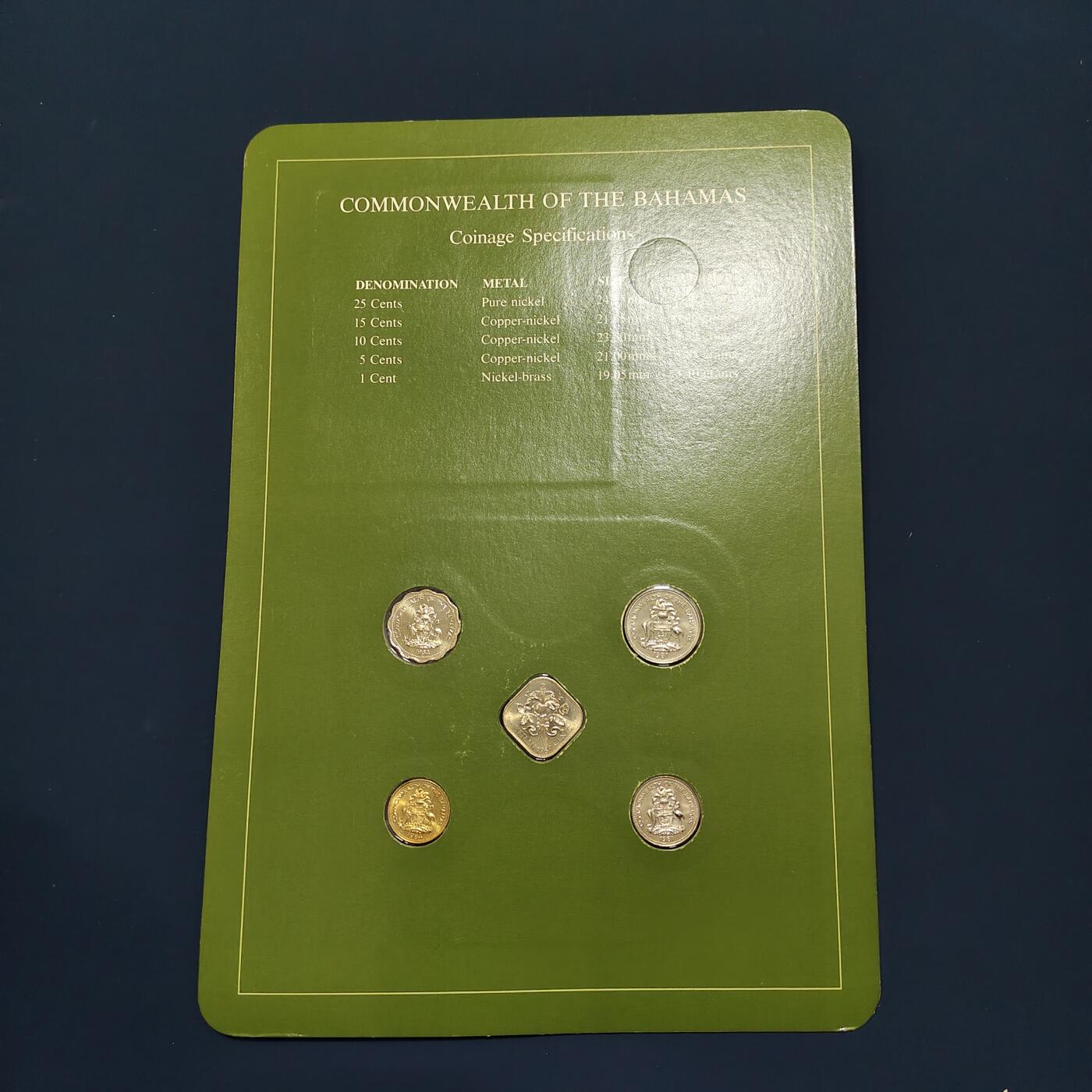 【全场包邮】纯粹捡漏拍492场【封装套币专场】-注意佣金 【富兰克林·世界各国硬币系列邮币卡】巴哈马共和国