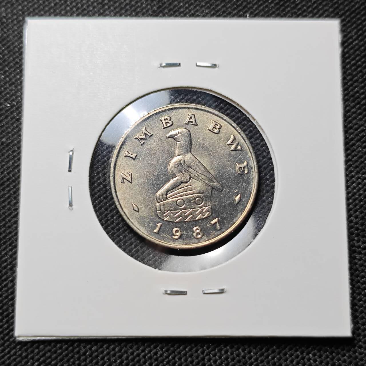 KK钱币收藏小铺  第387期  2月预留时间 周末发货 1987津巴布韦20分  好品