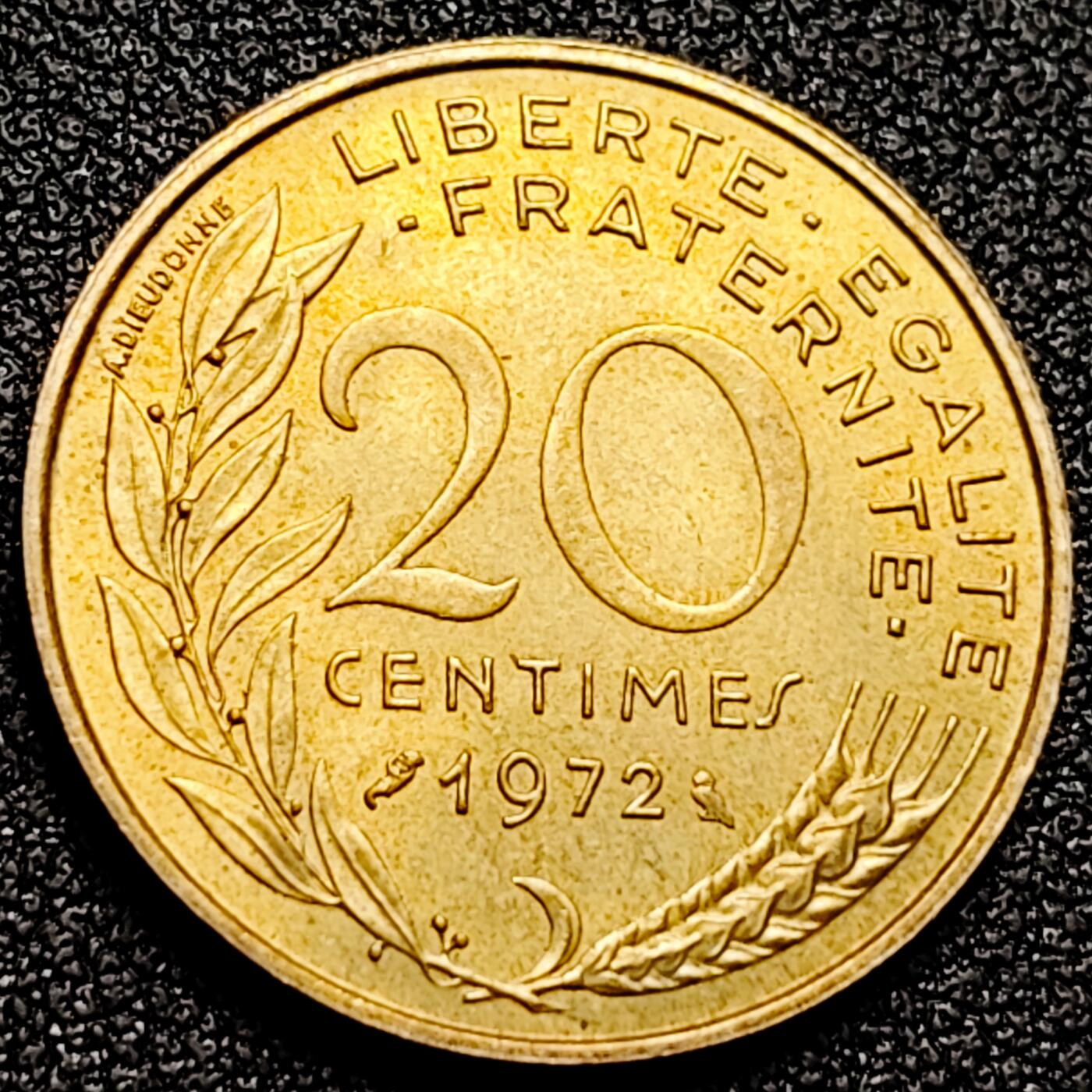 泉币菌-第165场-新年第八场 精品福利场 法国20生丁铜币 麦穗女神 23.5mm 欧洲币