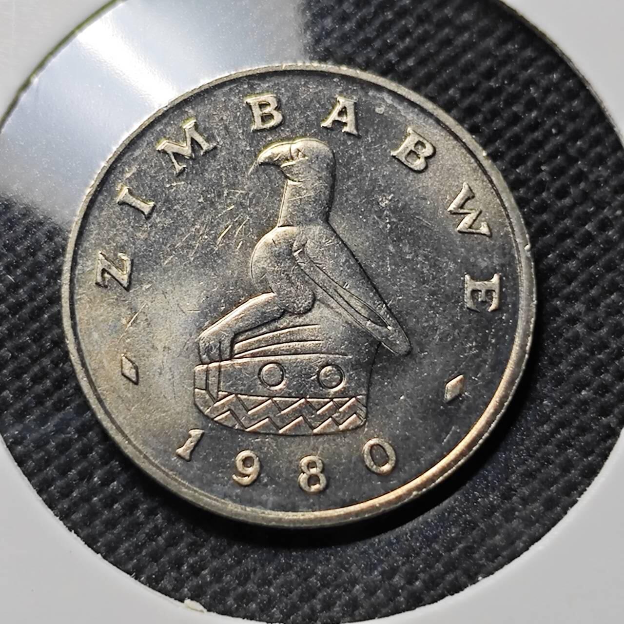 KK钱币收藏小铺  第387期  2月预留时间 周末发货 1980津巴布韦10分 好品