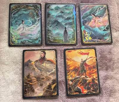 满200包邮！龙虎卡牌-七一场（满200元包邮，无佣金，每周六结拍，欢迎送拍） - 趣卡社大汉王朝 乐府古诗卡 5张