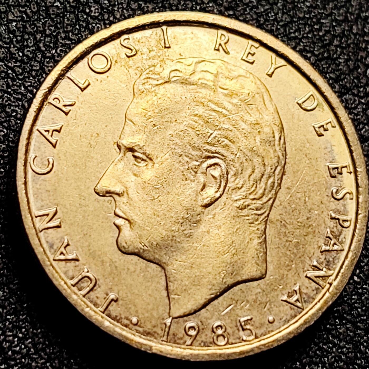 泉币菌-第165场-新年第八场 精品福利场 原铜光美品 双柱 西班牙100比萨塔硬币 80年代版 直径24.5MM加厚黄铜币 花边