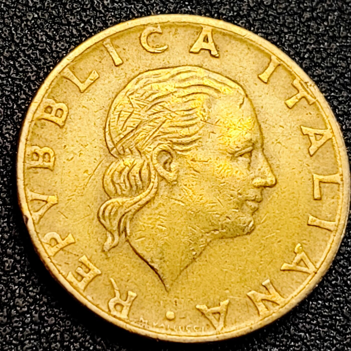 泉币菌-第164场-新年第七场 精品福利场 24mm 意大利 200里拉 黄铜硬币 纪念币 