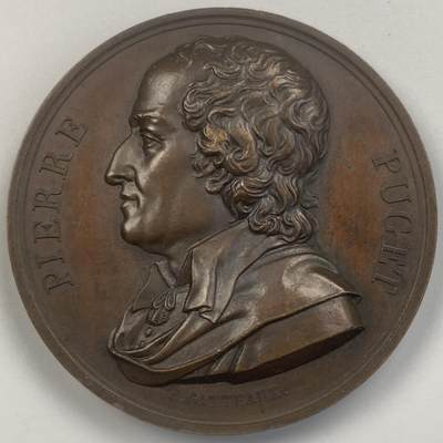 掌中浮雕-藏着的欧洲第048场 - 1817年法国历史人物铜章，40.7mm