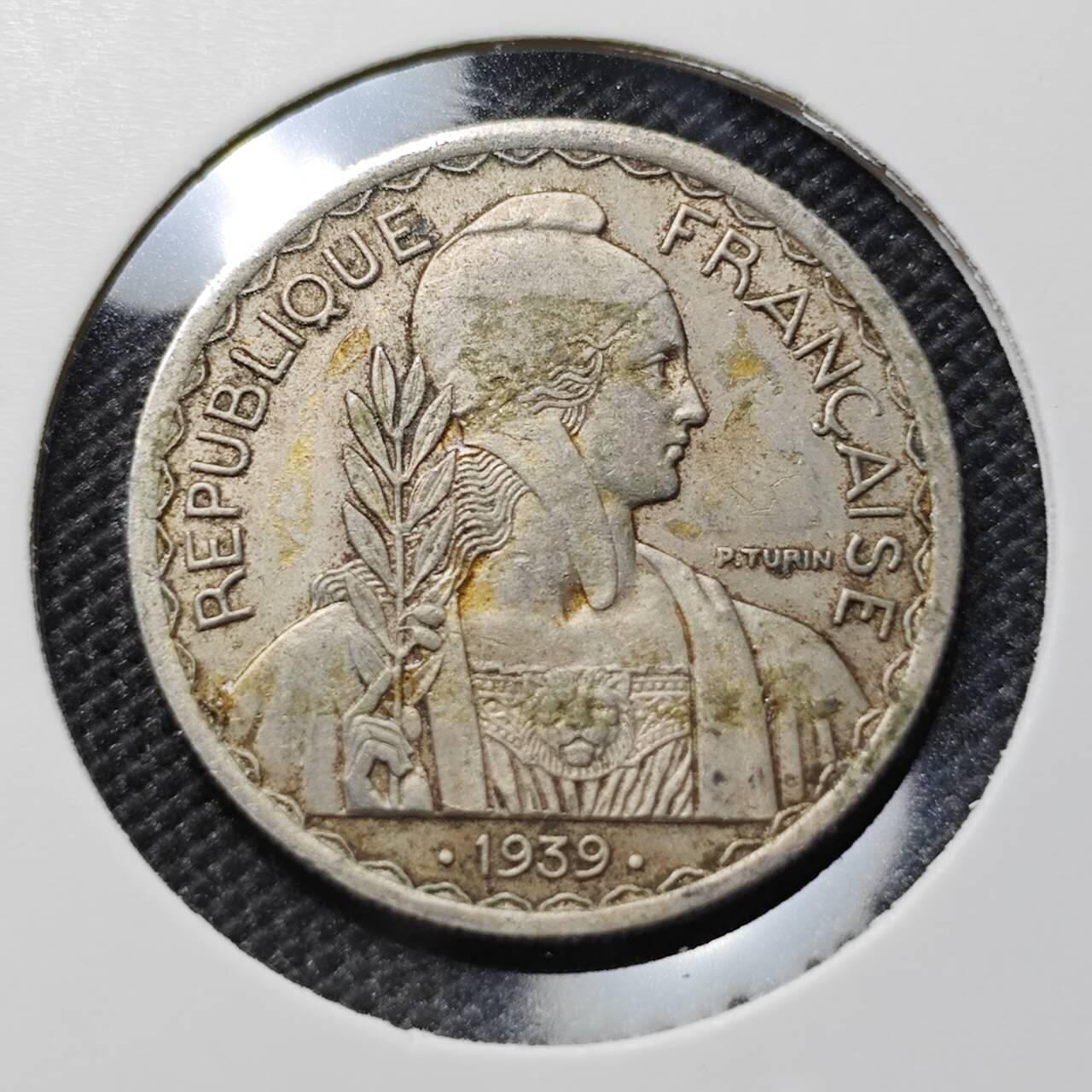 KK钱币收藏小铺  第387期  2月预留时间 周末发货  法属印支20分