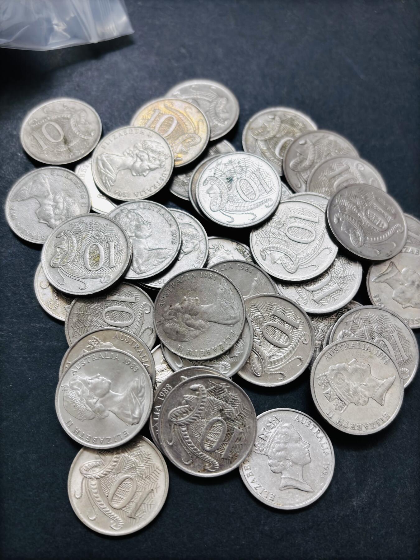 文馨钱币收藏 2026新年第二场（第 288 场）【长期接代拍品】 好品早期澳大利亚花冠，高冠女王两个版本 10 分 43 枚